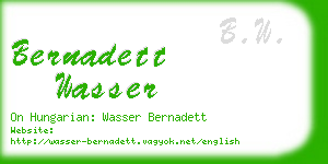 bernadett wasser business card